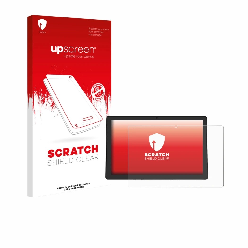 Vorderseite einer Produktverpackung mit dem Markenlogo upscreen. Daneben ist das Gerät Whitedeer A10PRO mit dem zugehörigen Di