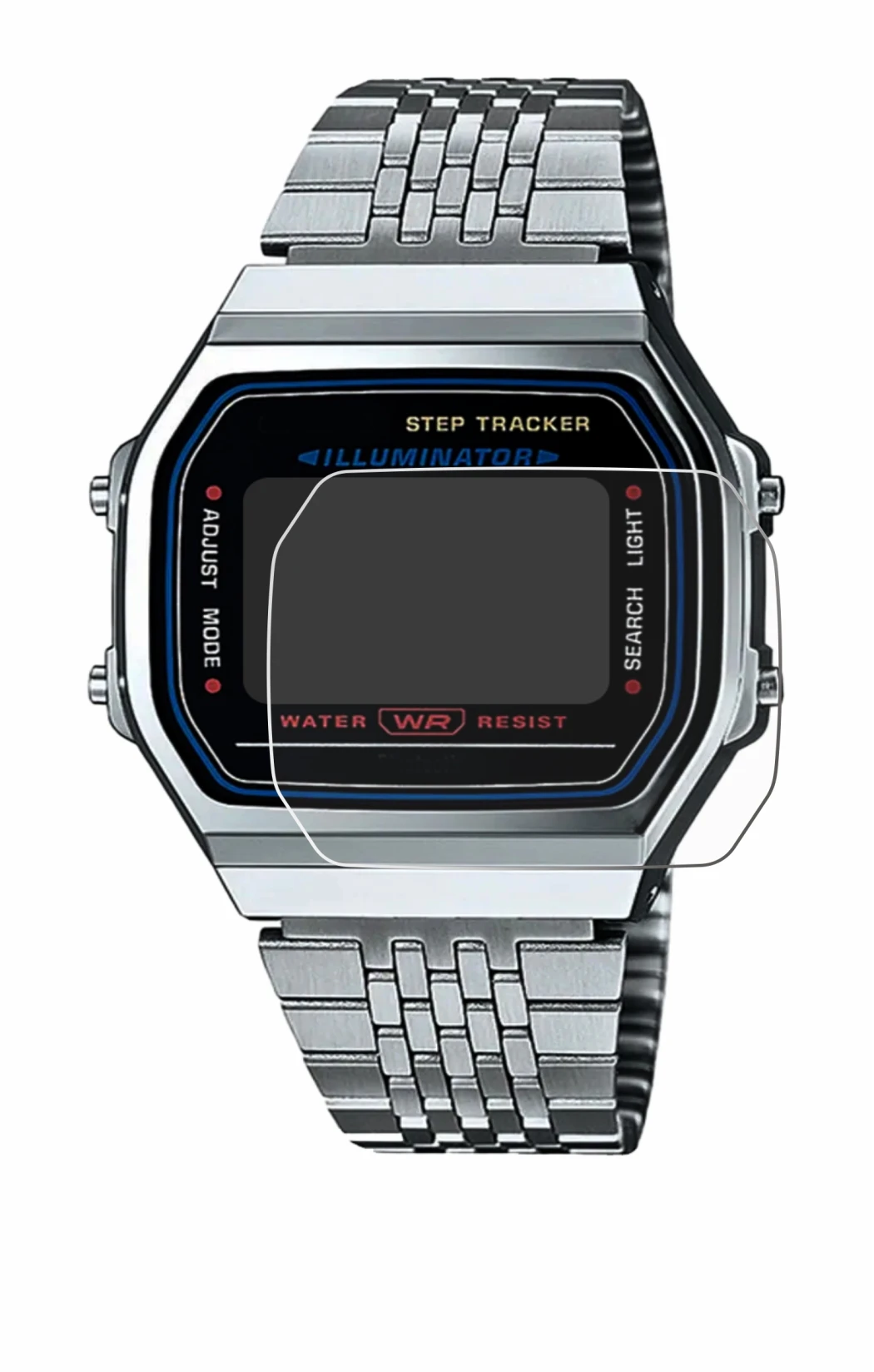Abbildung des Geräts Casio iconic ABL-100WE-1A mit einer Vielzahl des Displayschutzes.
