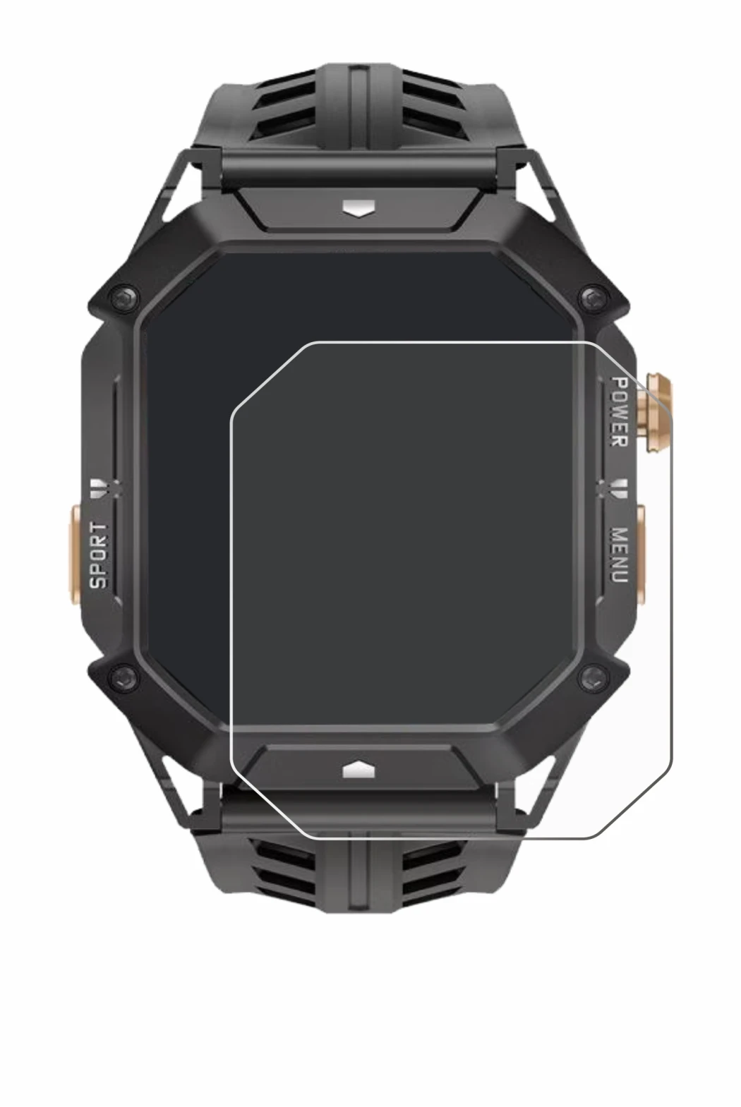 Abbildung des Geräts Oukitel BT80 mit einer Vielzahl des Displayschutzes.