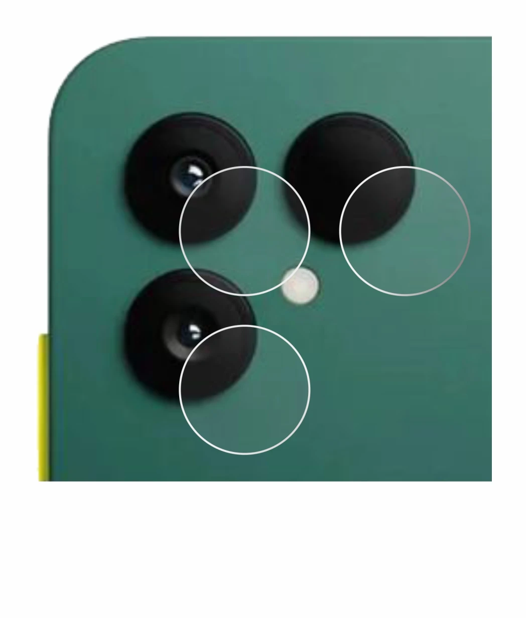 Abbildung des Geräts Fairphone 6 (NUR Kamera) mit einer Vielzahl des Displayschutzes.