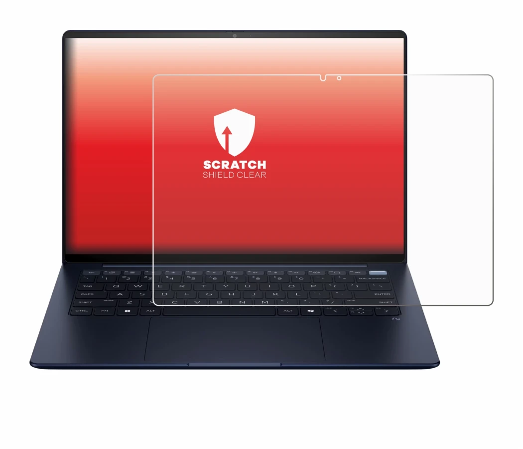 Abbildung des Geräts HP EliteBook Ultra 14 G1i mit einer Vielzahl des Displayschutzes.