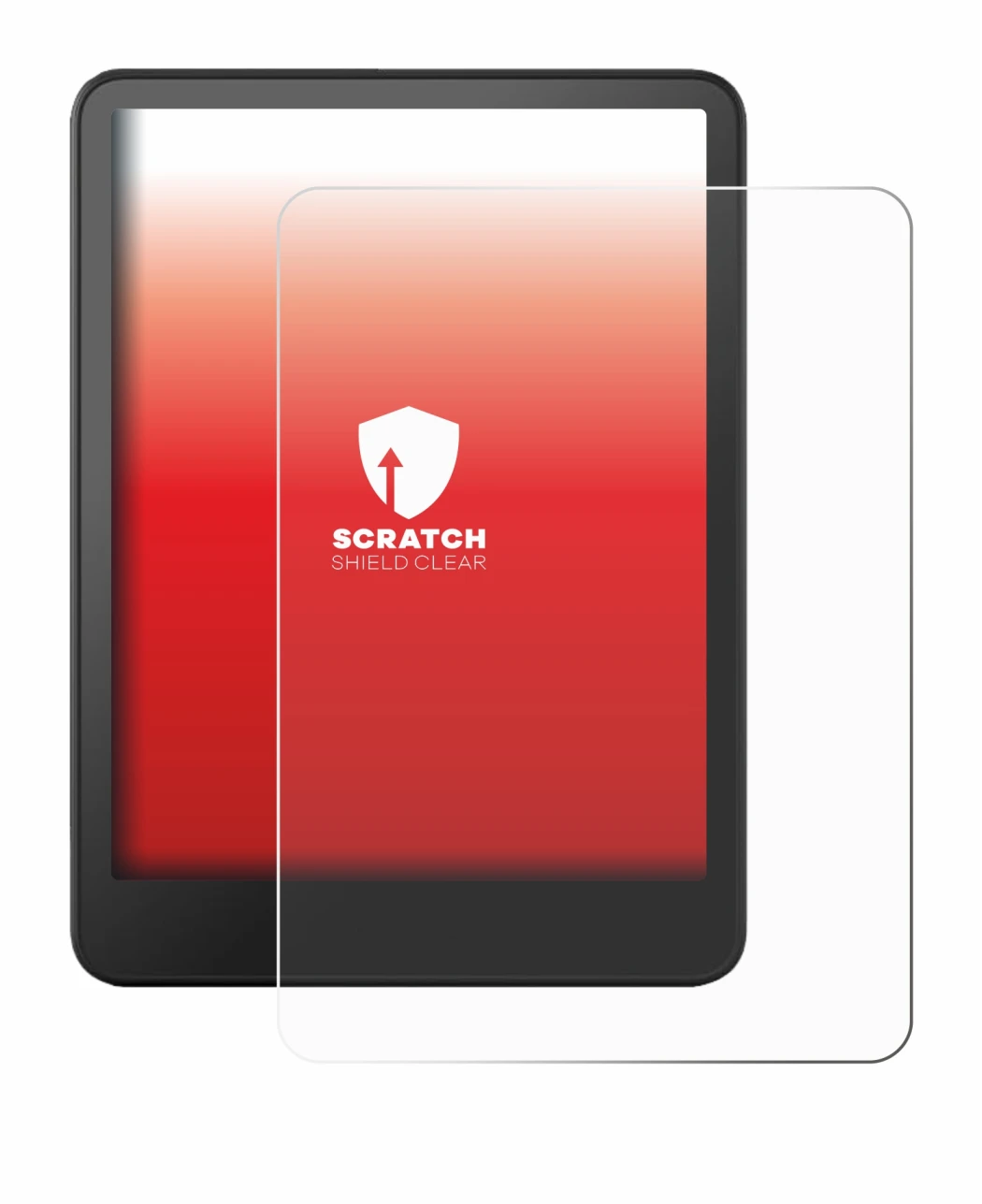 Abbildung des Geräts Amazon Kindle Colorsoft mit einer Vielzahl des Displayschutzes.