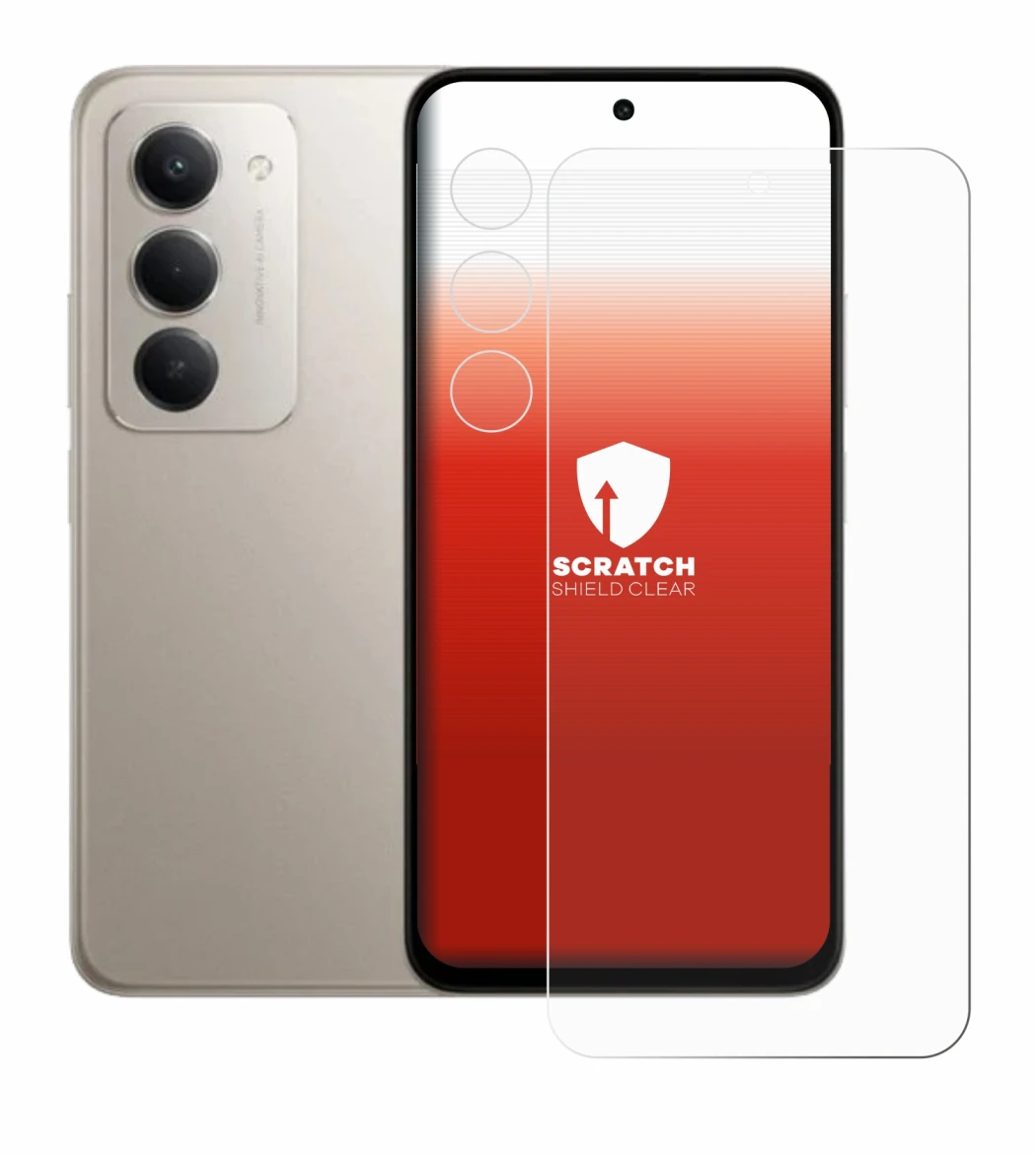 Abbildung des Geräts Xiaomi Redmi 15 (Display+Kamera) mit einer Vielzahl des Displayschutzes.
