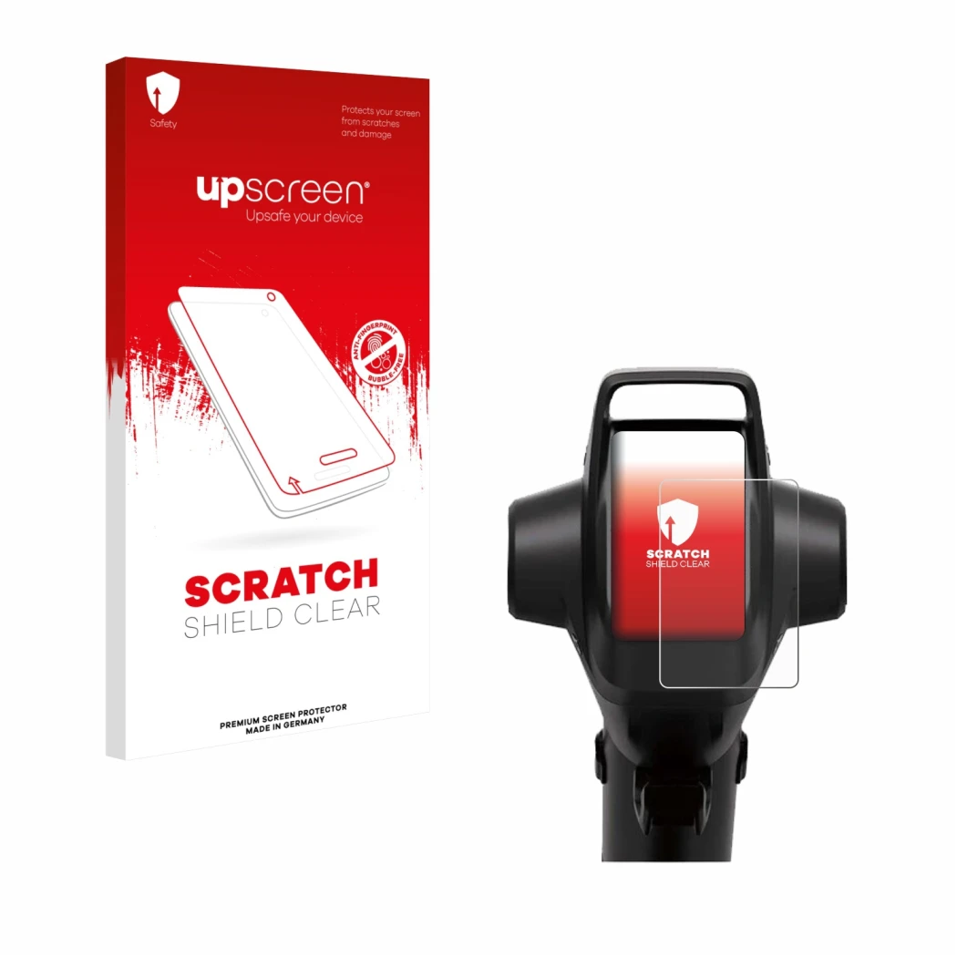 Vorderseite einer Produktverpackung mit dem Markenlogo upscreen. Daneben ist das Gerät Segway GT3 Pro mit dem zugehörigen Disp