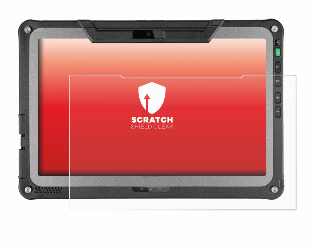 Abbildung des Geräts Getac F110 G7 mit einer Vielzahl des Displayschutzes.