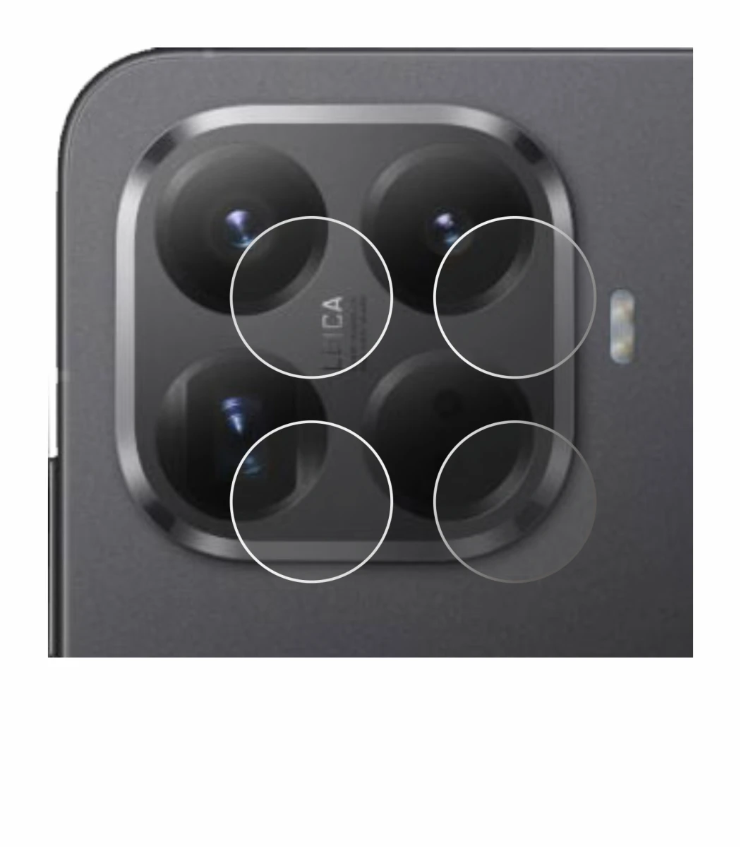 Abbildung des Geräts Xiaomi 15T Pro (NUR Kameraschutz) mit einer Vielzahl des Displayschutzes.