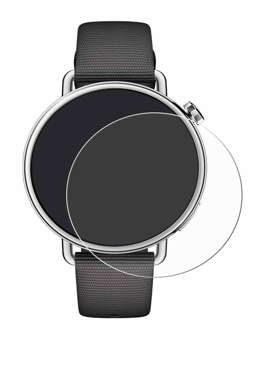 Abbildung des Geräts Xiaomi Watch S4 (41 mm) mit einer Vielzahl des Displayschutzes.