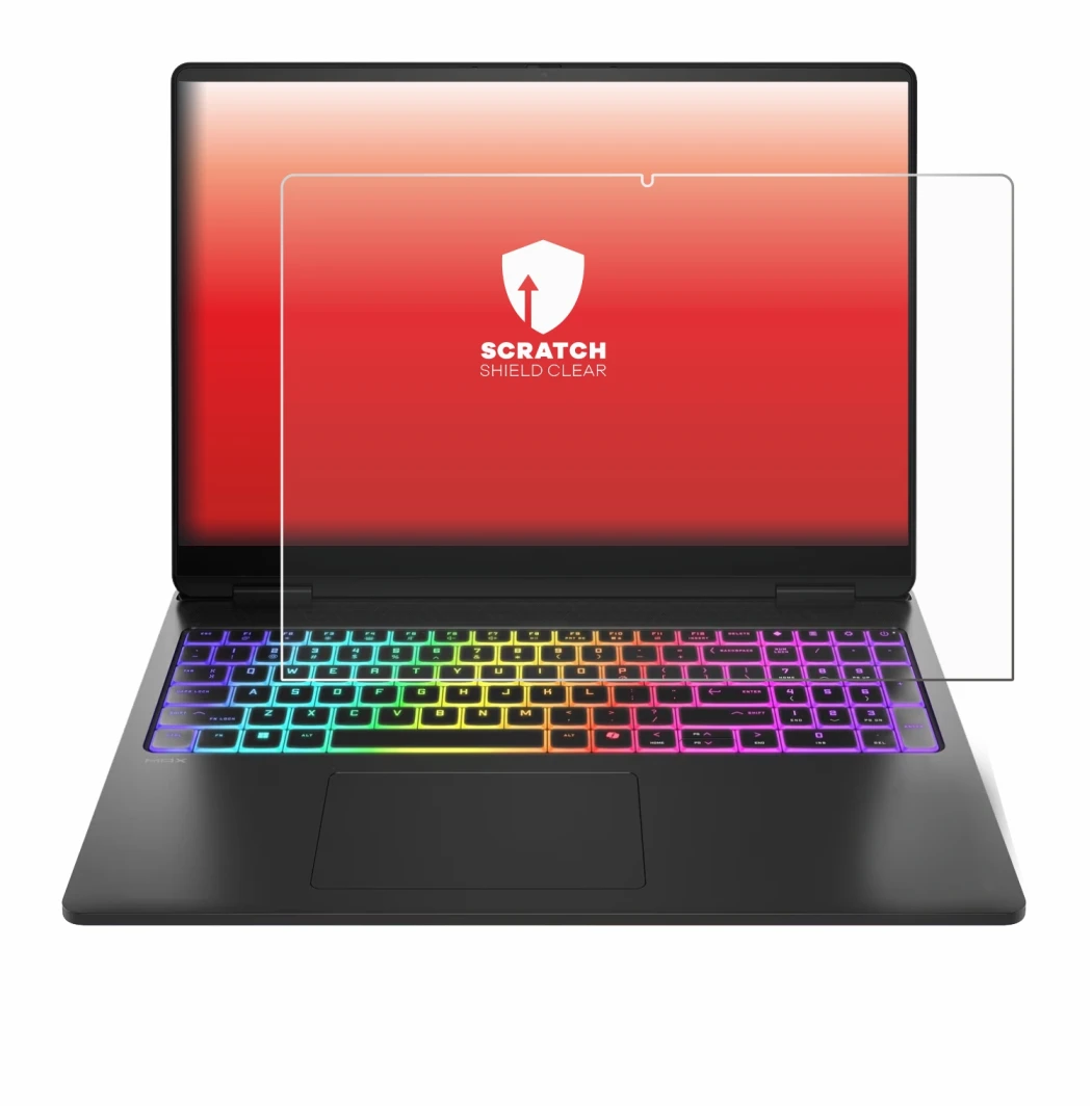 Abbildung des Geräts HP Omen Max 16 mit einer Vielzahl des Displayschutzes.