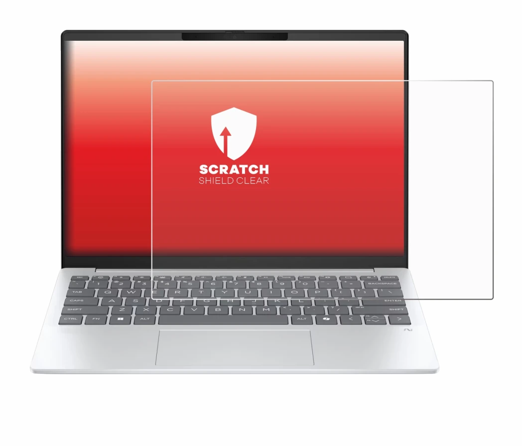 Abbildung des Geräts HP OmniBook 7 Aero 13 mit einer Vielzahl des Displayschutzes.