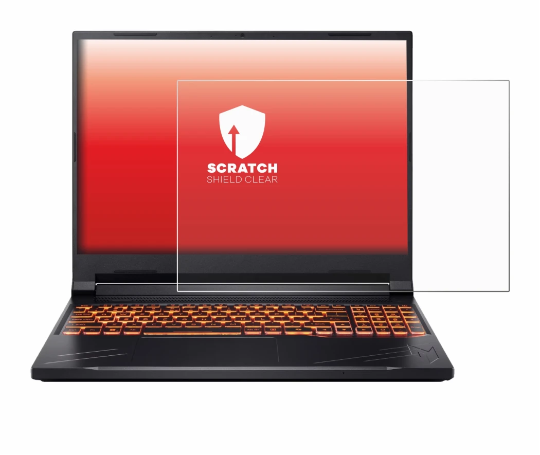 Abbildung des Geräts Acer Nitro V 16 mit einer Vielzahl des Displayschutzes.