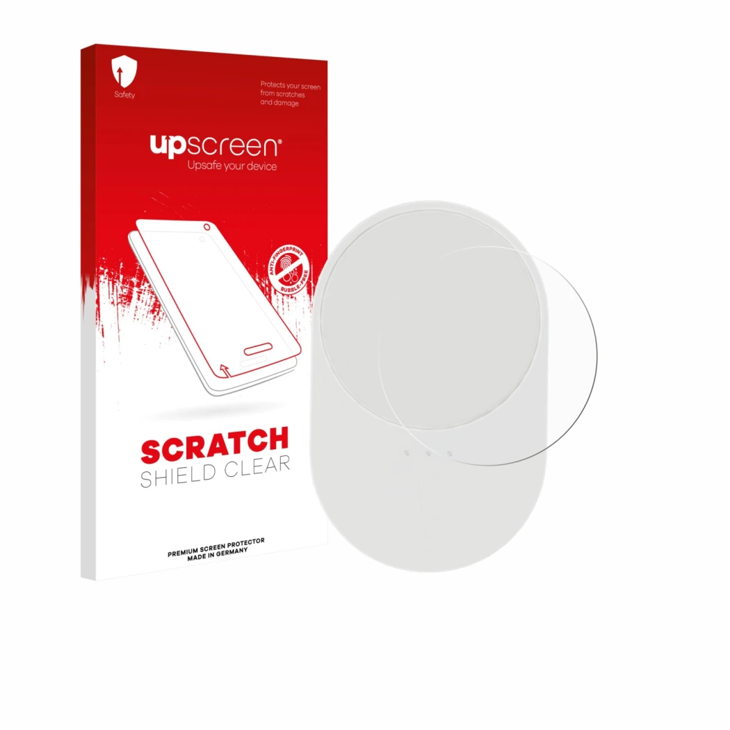 Vorderseite einer Produktverpackung mit dem Markenlogo upscreen. Daneben ist das Gerät Ikea Bilresa mit dem zugehörigen Displa