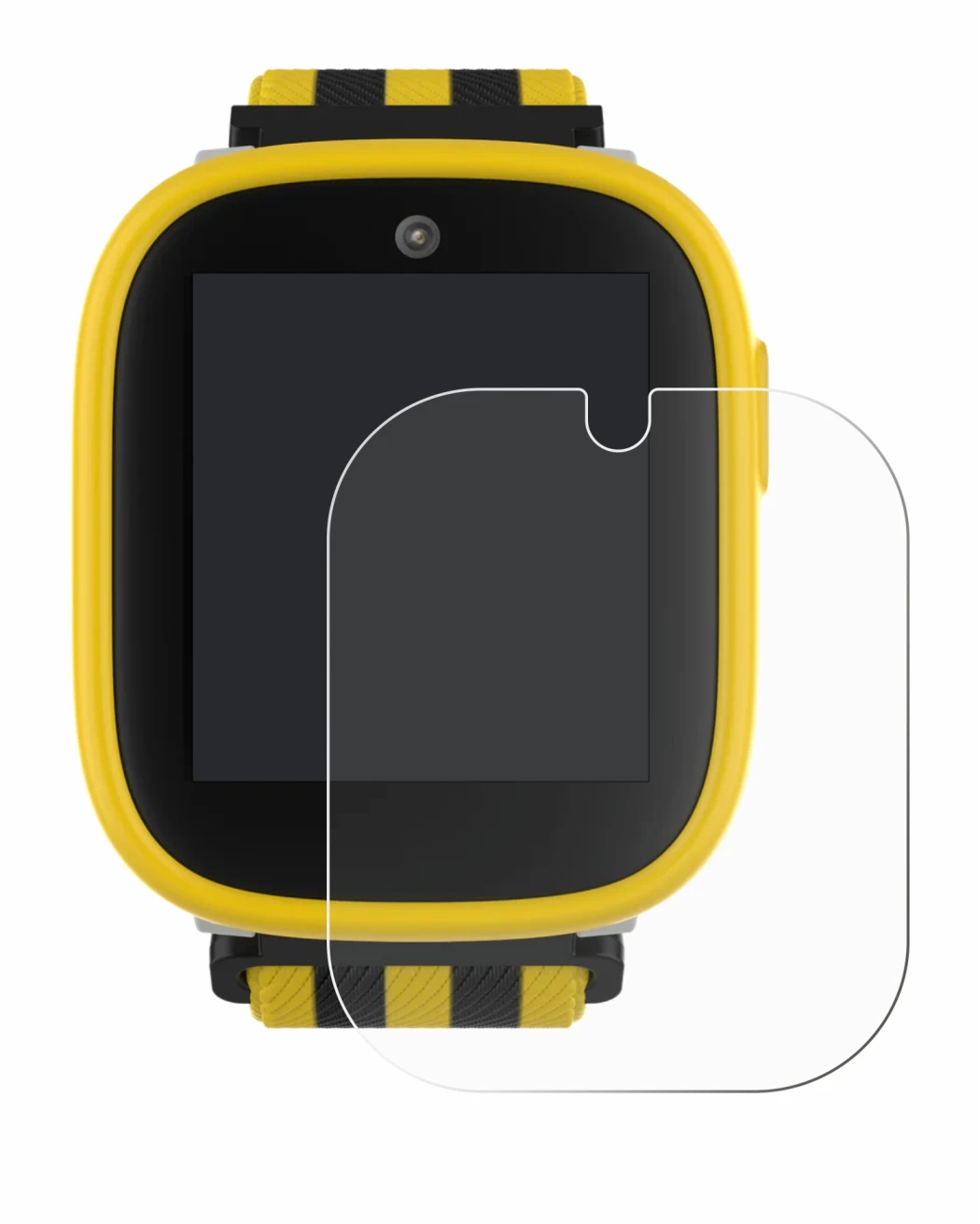 Abbildung des Geräts Xplora X6 Play BVB-Edition mit einer Vielzahl des Displayschutzes.