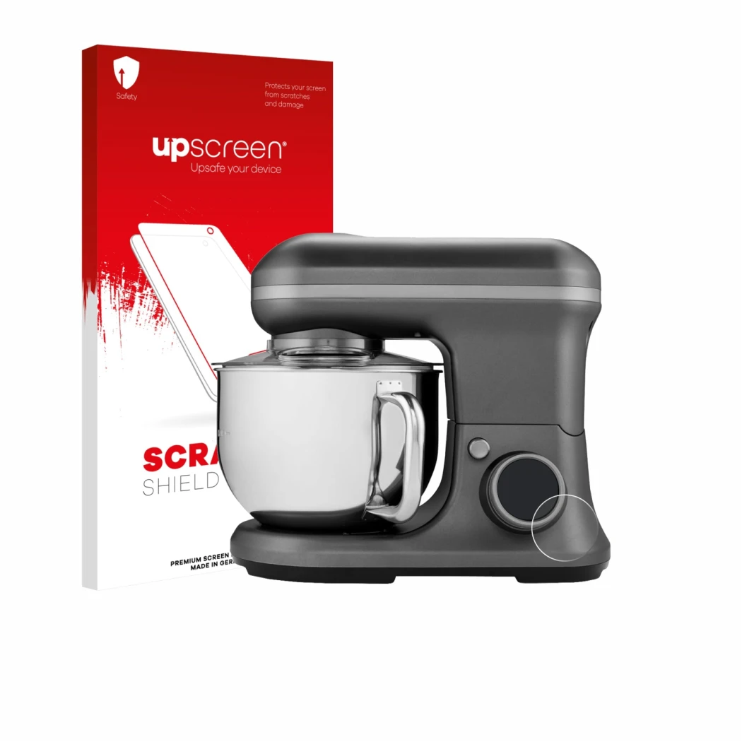 Vorderseite einer Produktverpackung mit dem Markenlogo upscreen. Daneben ist das Gerät MEDION MD 18420 mit dem zugehörigen Dis