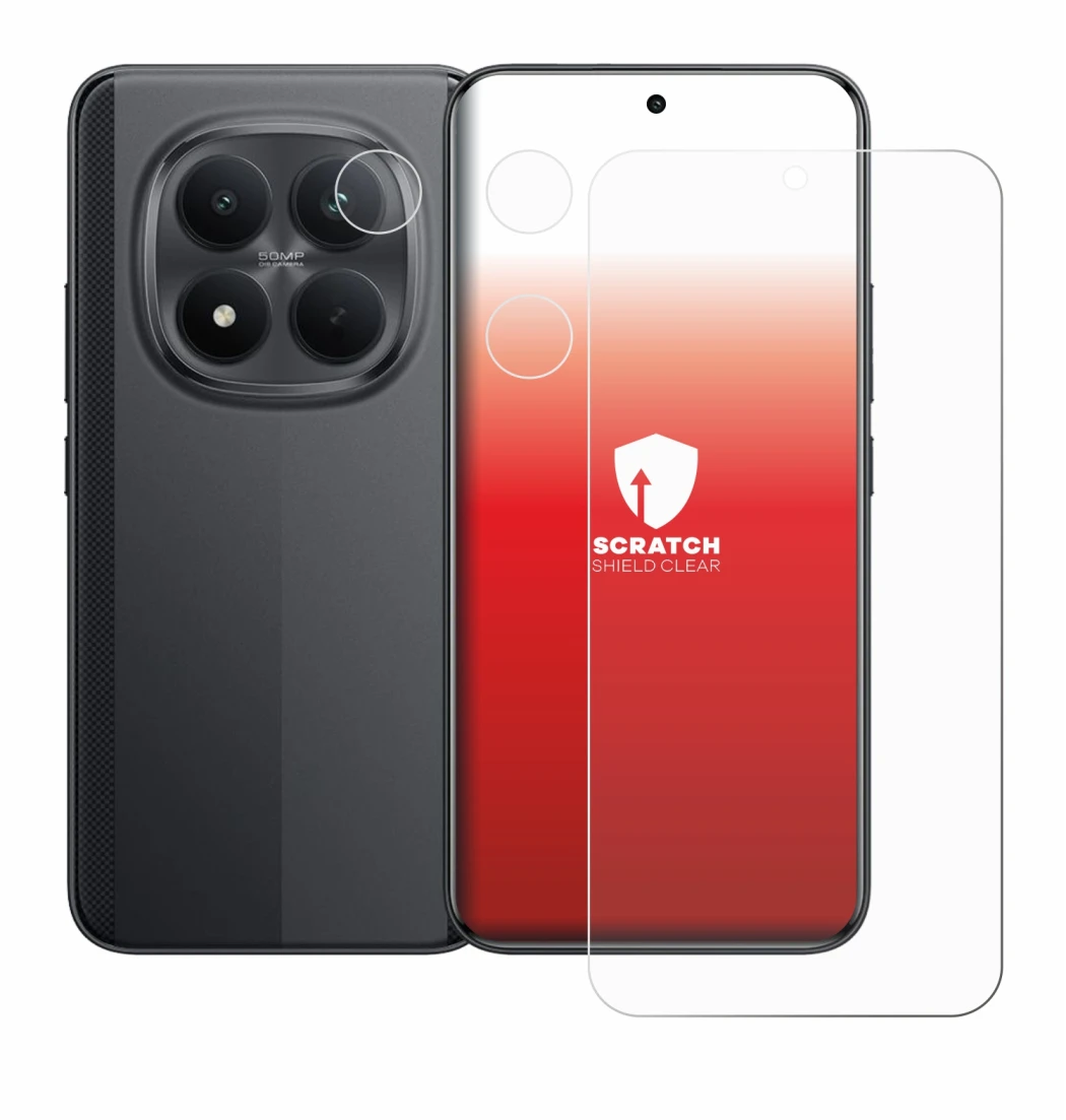 Abbildung des Geräts Xiaomi Poco M8 Pro (Display+Kamera) mit einer Vielzahl des Displayschutzes.