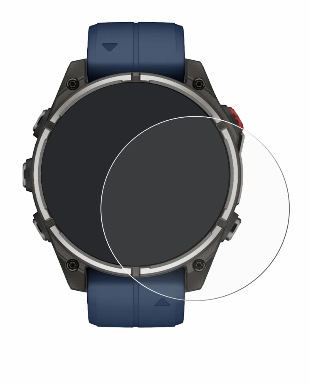 Abbildung des Geräts Garmin quatix 8 Pro (47 mm) mit einer Vielzahl des Displayschutzes.