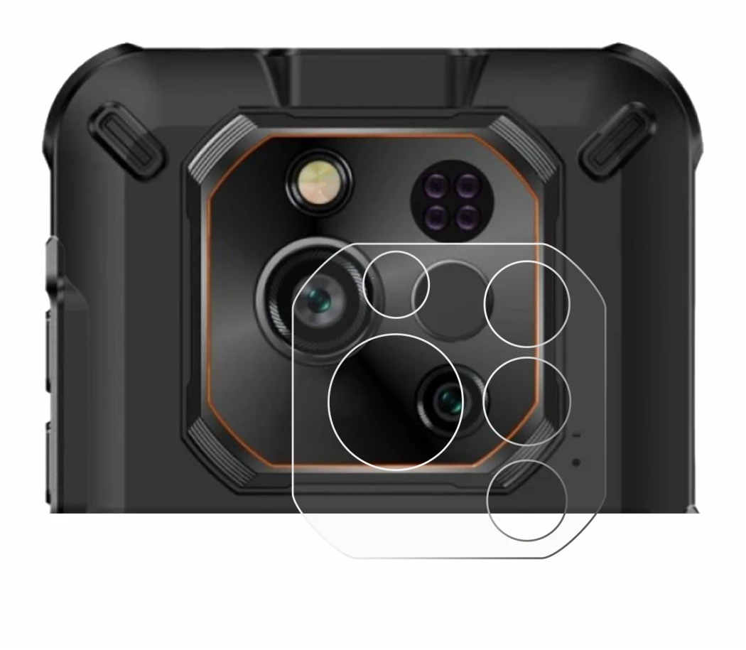 Abbildung des Geräts Ulefone RugOne Xever 7 Pro (NUR Kameraschutz) mit einer Vielzahl des Displayschutzes.