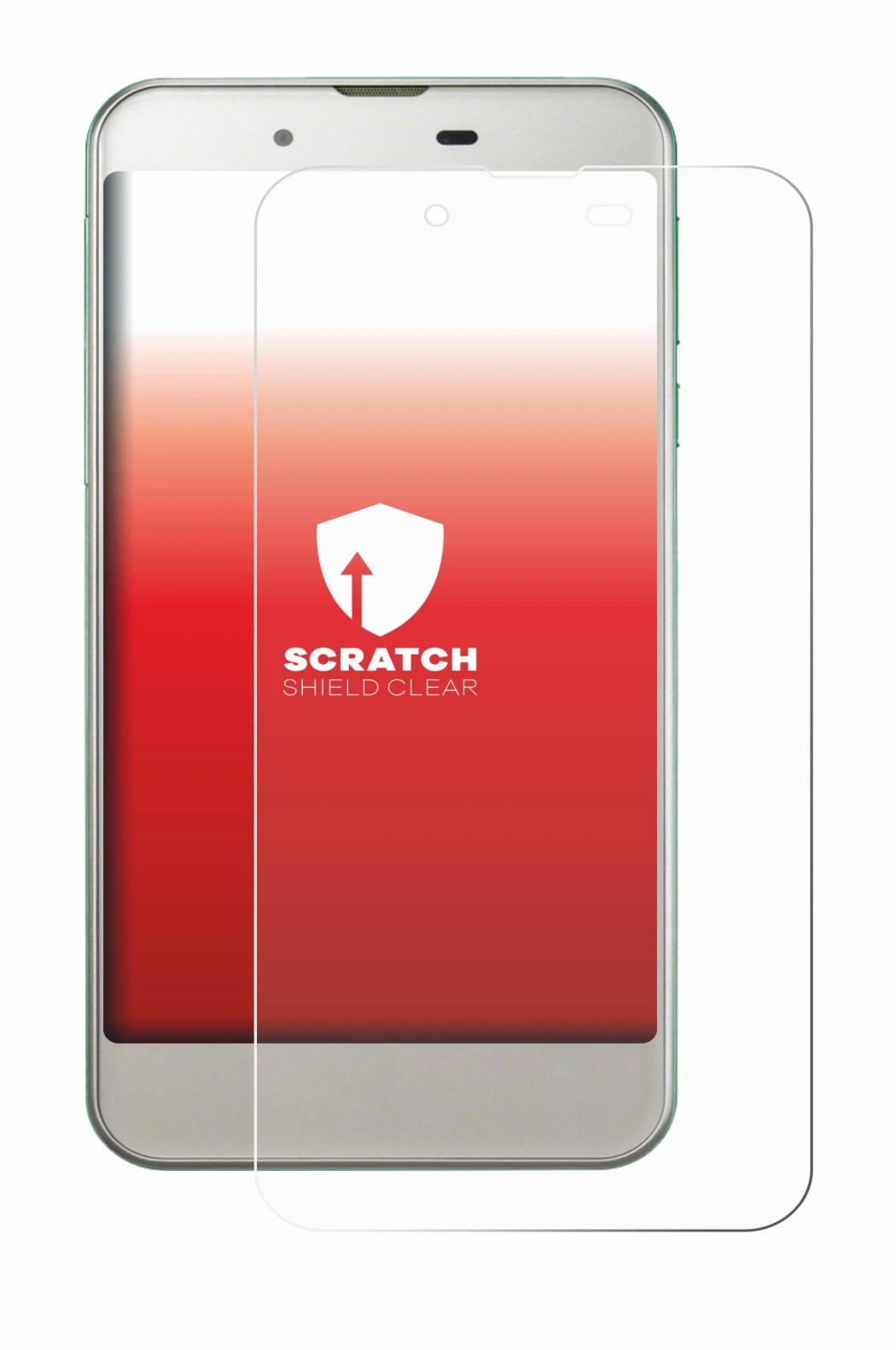 Abbildung des Geräts Sharp Aquos SHV37 mit einer Vielzahl des Displayschutzes.