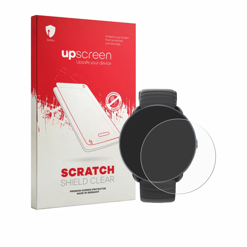 Vorderseite einer Produktverpackung mit dem Markenlogo upscreen. Daneben ist das Gerät Parsonver PSSW9 mit dem zugehörigen Dis