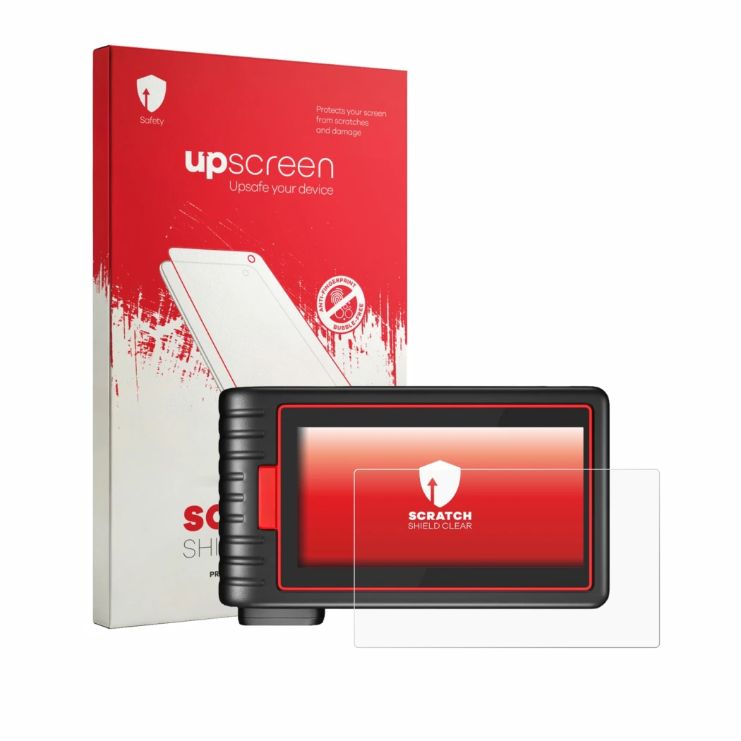 Vorderseite einer Produktverpackung mit dem Markenlogo upscreen. Daneben ist das Gerät KINGBOLEN S6 mit dem zugehörigen Displa