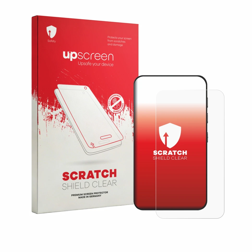 Vorderseite einer Produktverpackung mit dem Markenlogo upscreen. Daneben ist das Gerät innioasis G3 mit dem zugehörigen Displa