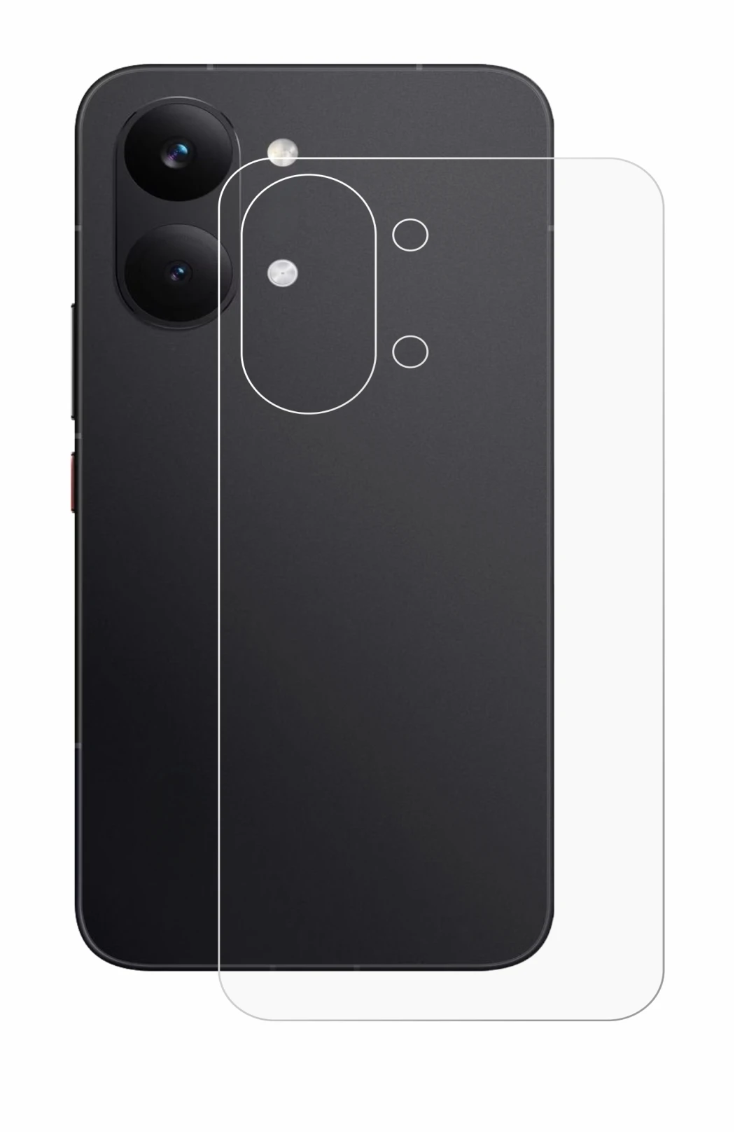 Abbildung des Geräts Xiaomi Poco X8 Pro Max (Rückseite) mit einer Vielzahl des Displayschutzes.