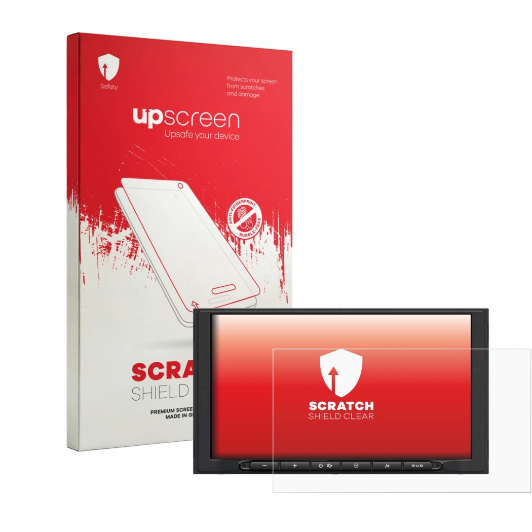 Vorderseite einer Produktverpackung mit dem Markenlogo upscreen. Daneben ist das Gerät JBL Legend 700 mit dem zugehörigen Disp