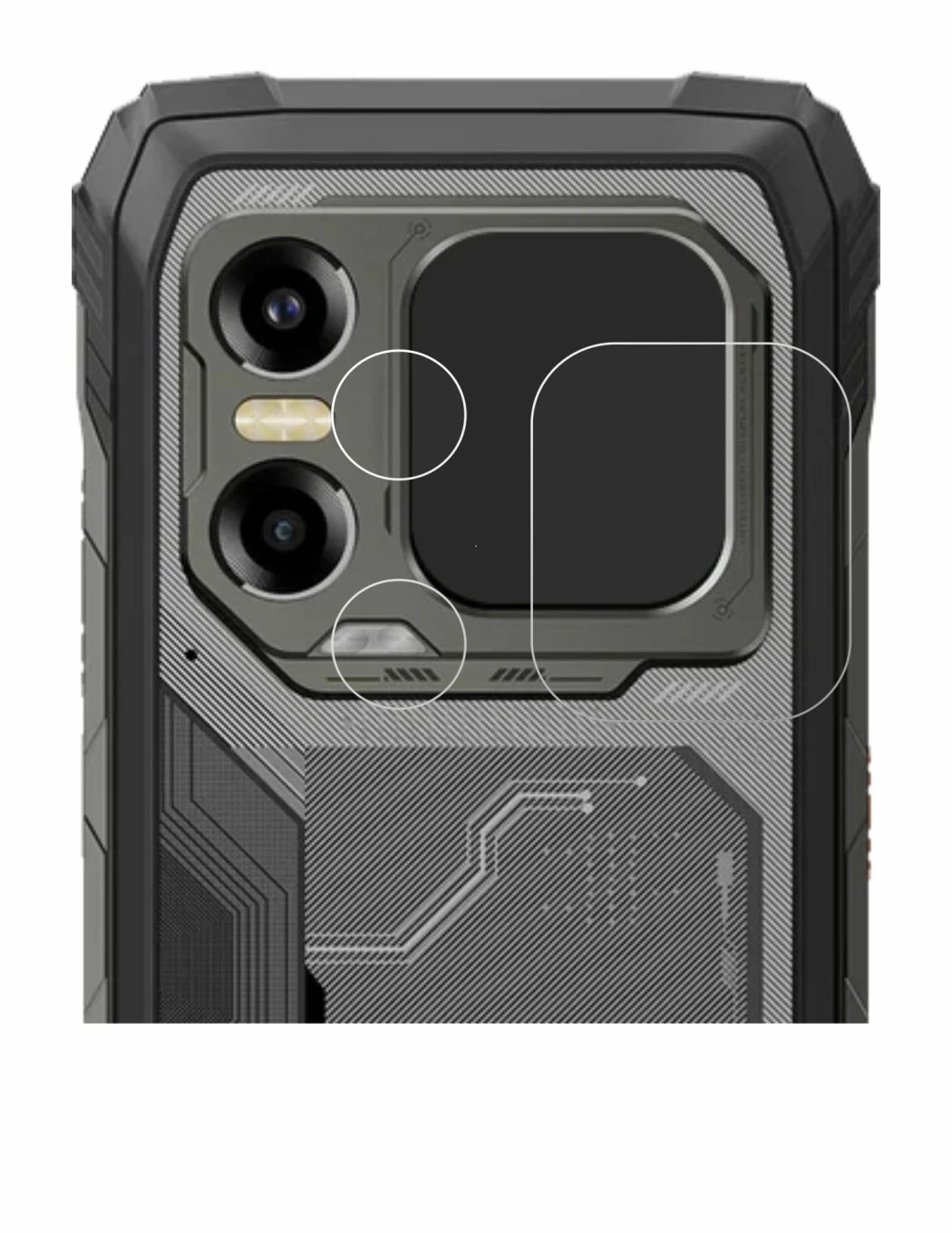 Abbildung des Geräts Blackview Xplore X1 (NUR Kameraschutz) mit einer Vielzahl des Displayschutzes.