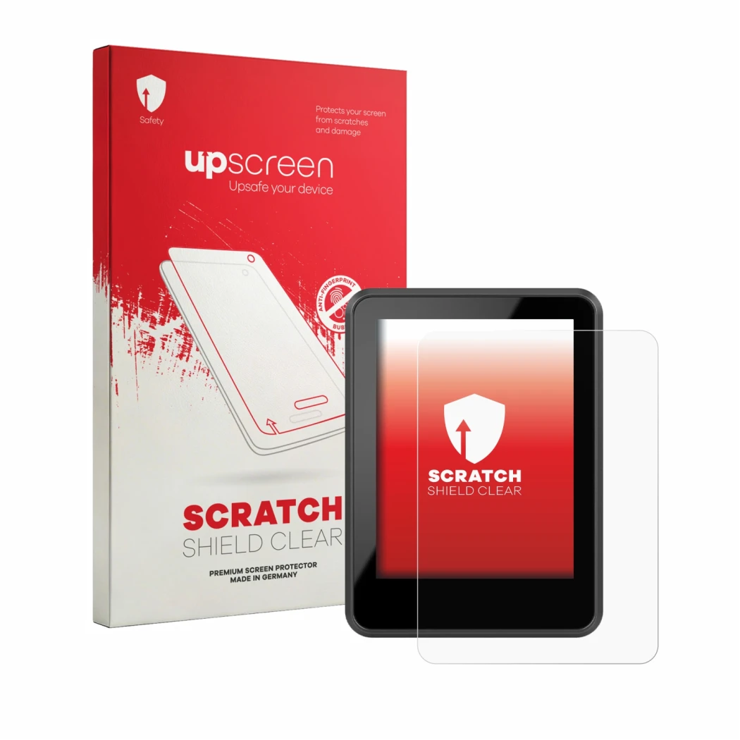 Vorderseite einer Produktverpackung mit dem Markenlogo upscreen. Daneben ist das Gerät Bosch Intuvia 200 mit dem zugehörigen D