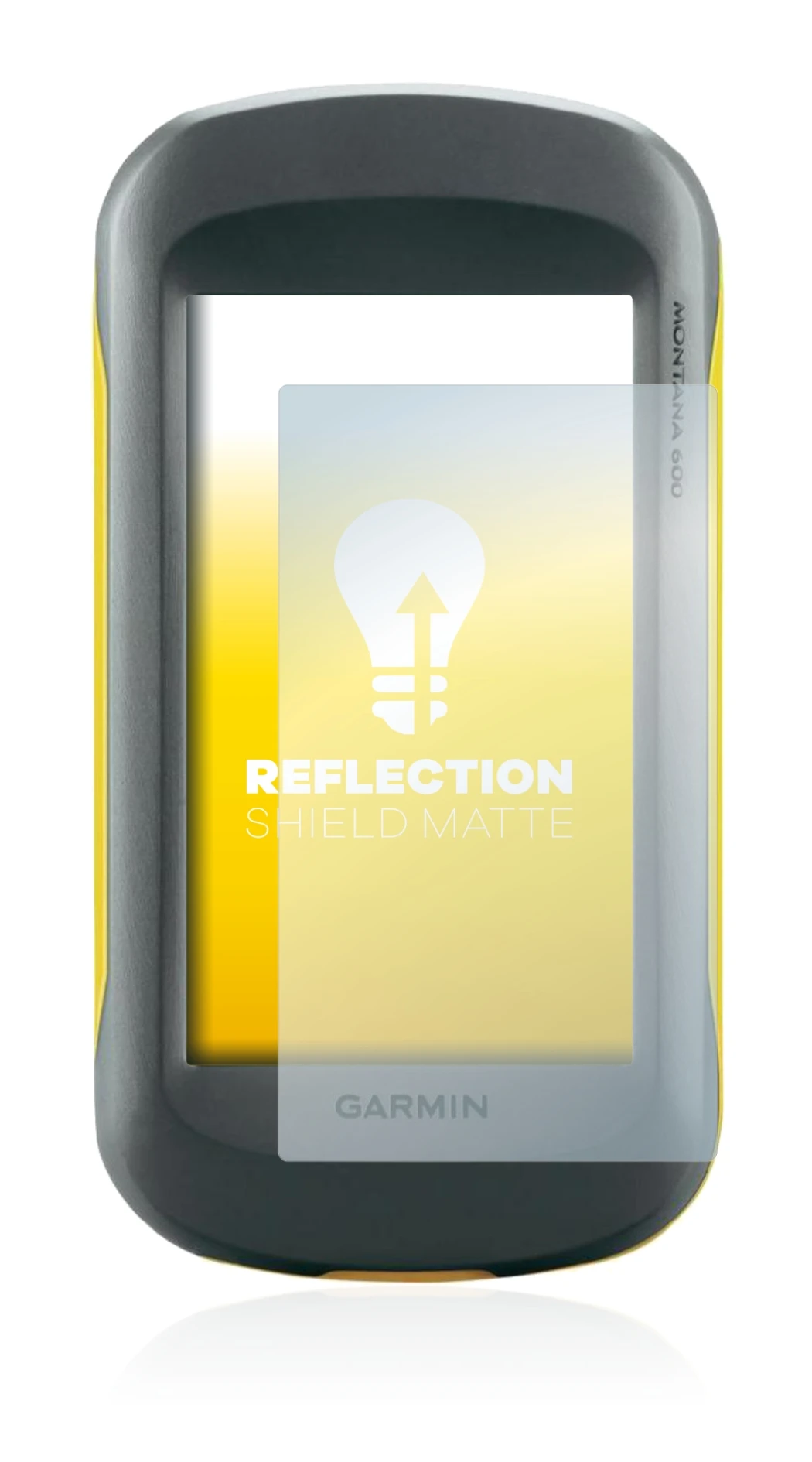 Abbildung des Geräts Garmin Montana 600 mit einer Vielzahl des Displayschutzes.