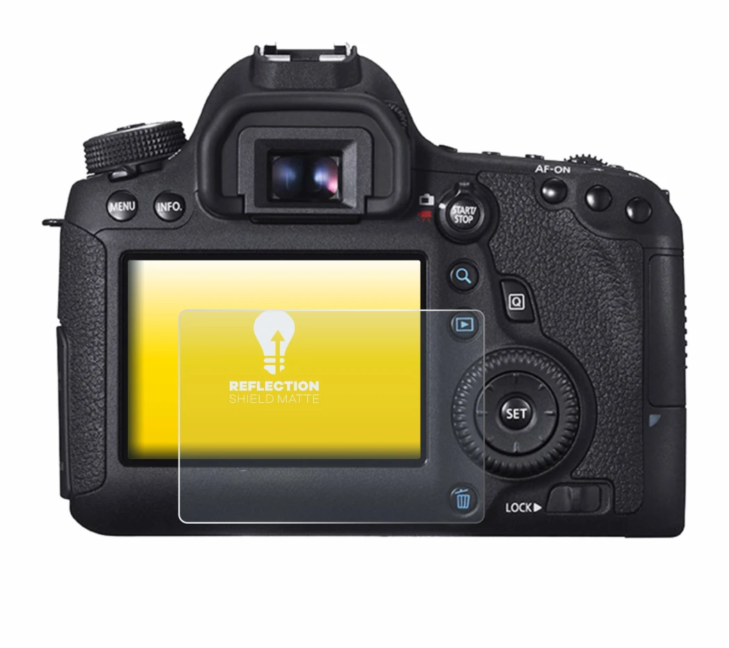 Abbildung des Geräts Canon EOS 6D mit einer Vielzahl des Displayschutzes.