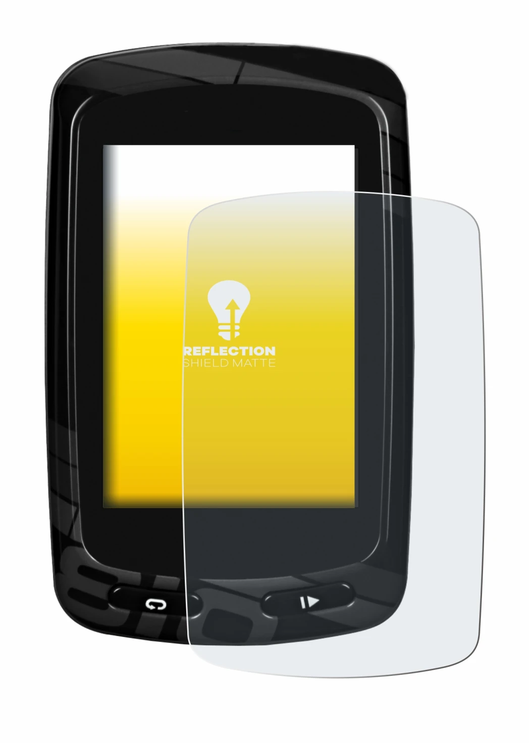 Abbildung des Geräts Garmin Edge 810 mit einer Vielzahl des Displayschutzes.