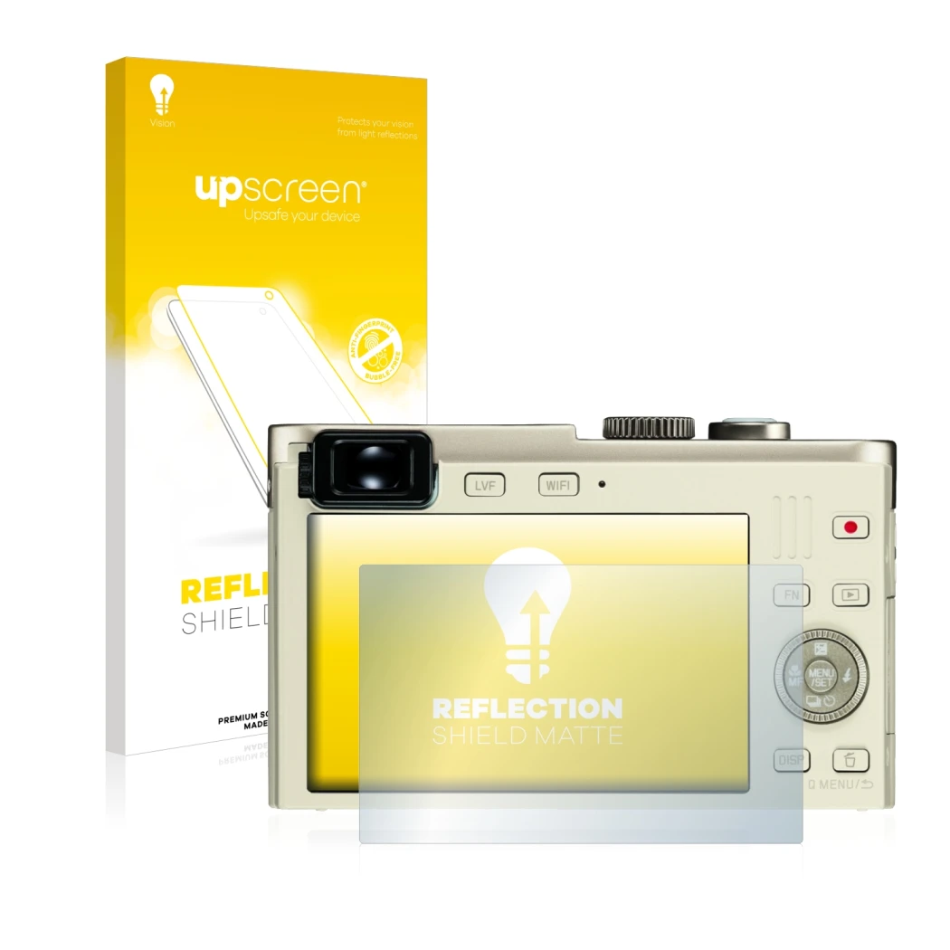 Vorderseite einer Produktverpackung mit dem Markenlogo upscreen. Daneben ist das Gerät Leica C (Typ 112) mit dem zugehörigen D