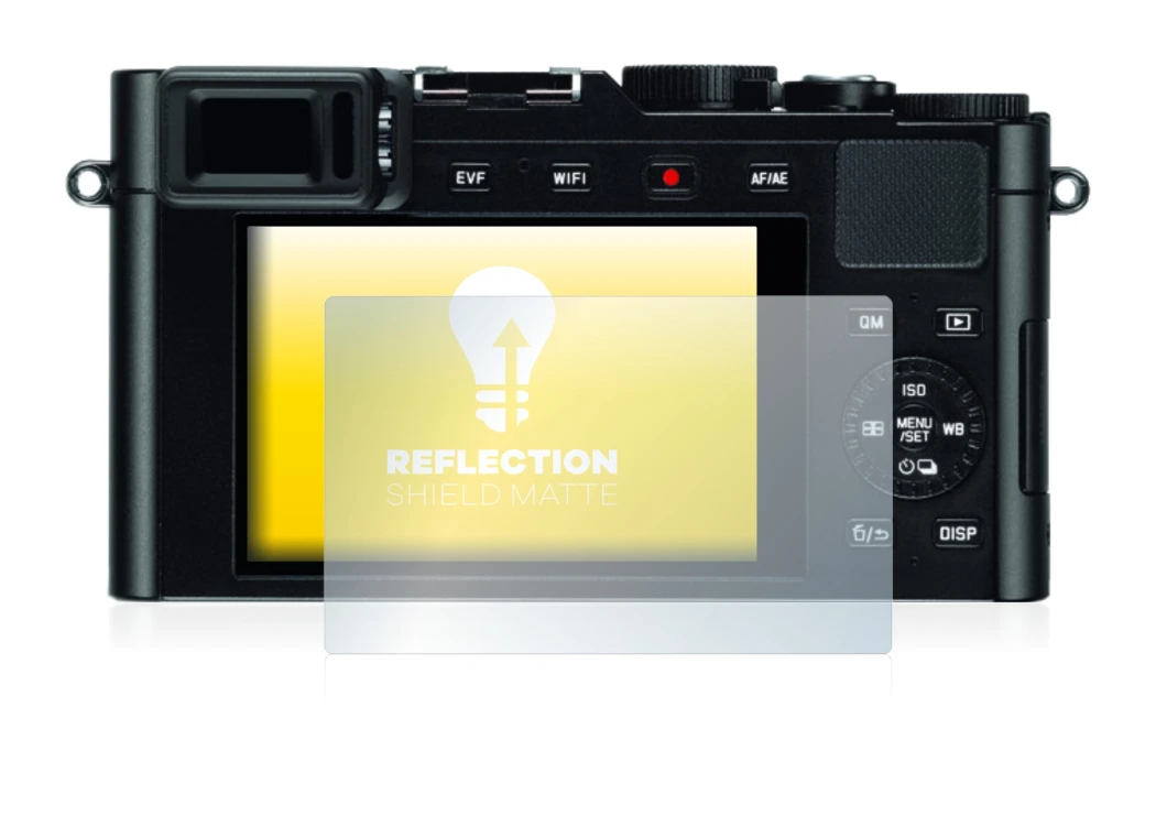 Abbildung des Geräts Leica D-Lux (Typ 109) mit einer Vielzahl des Displayschutzes.