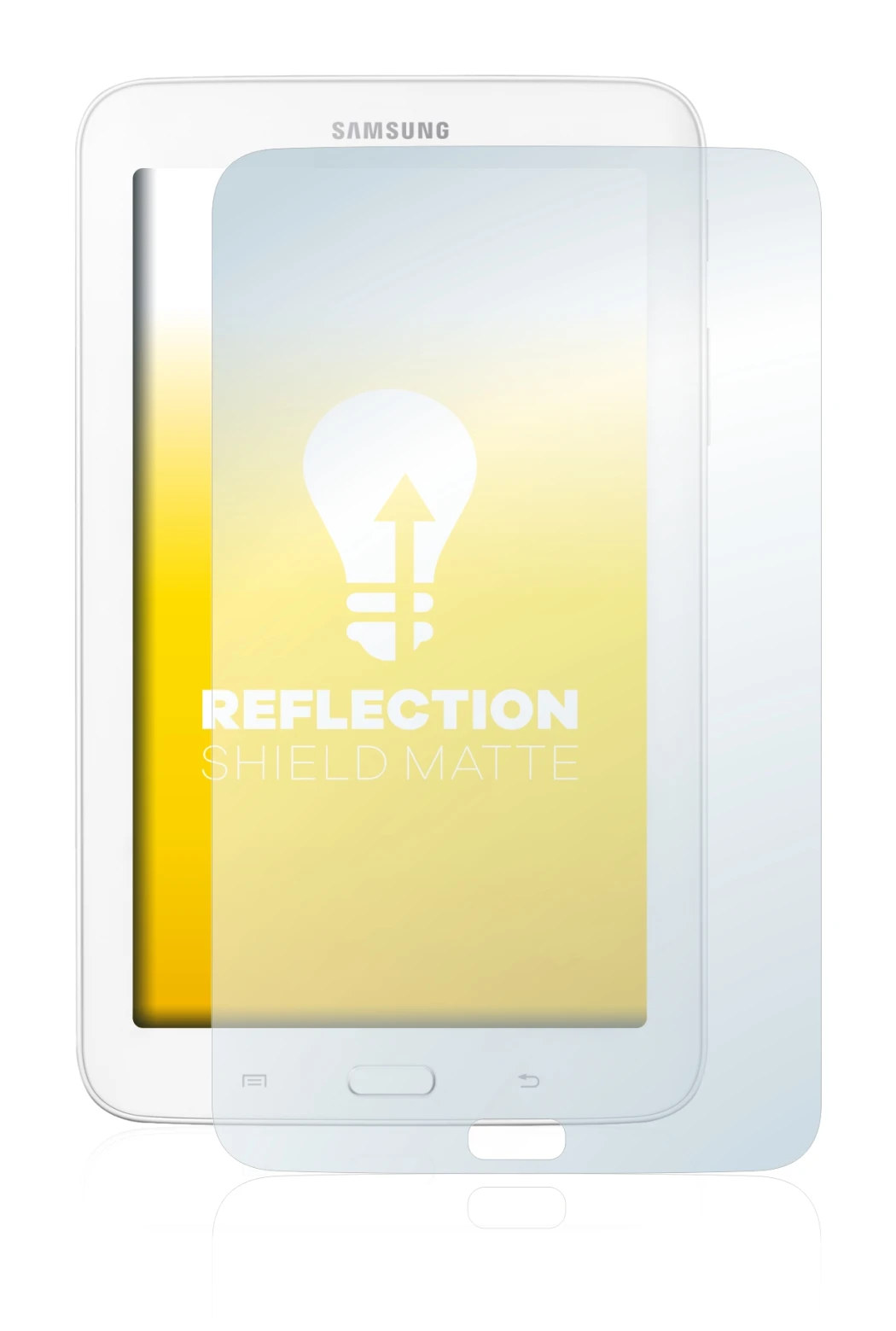 Abbildung des Geräts Samsung Galaxy Tab 3 7.0 Lite mit einer Vielzahl des Displayschutzes.