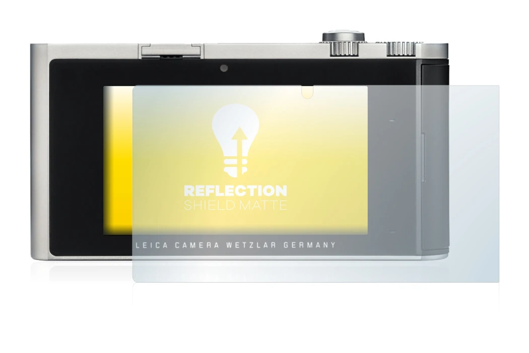 Abbildung des Geräts Leica T (Typ 701) mit einer Vielzahl des Displayschutzes.