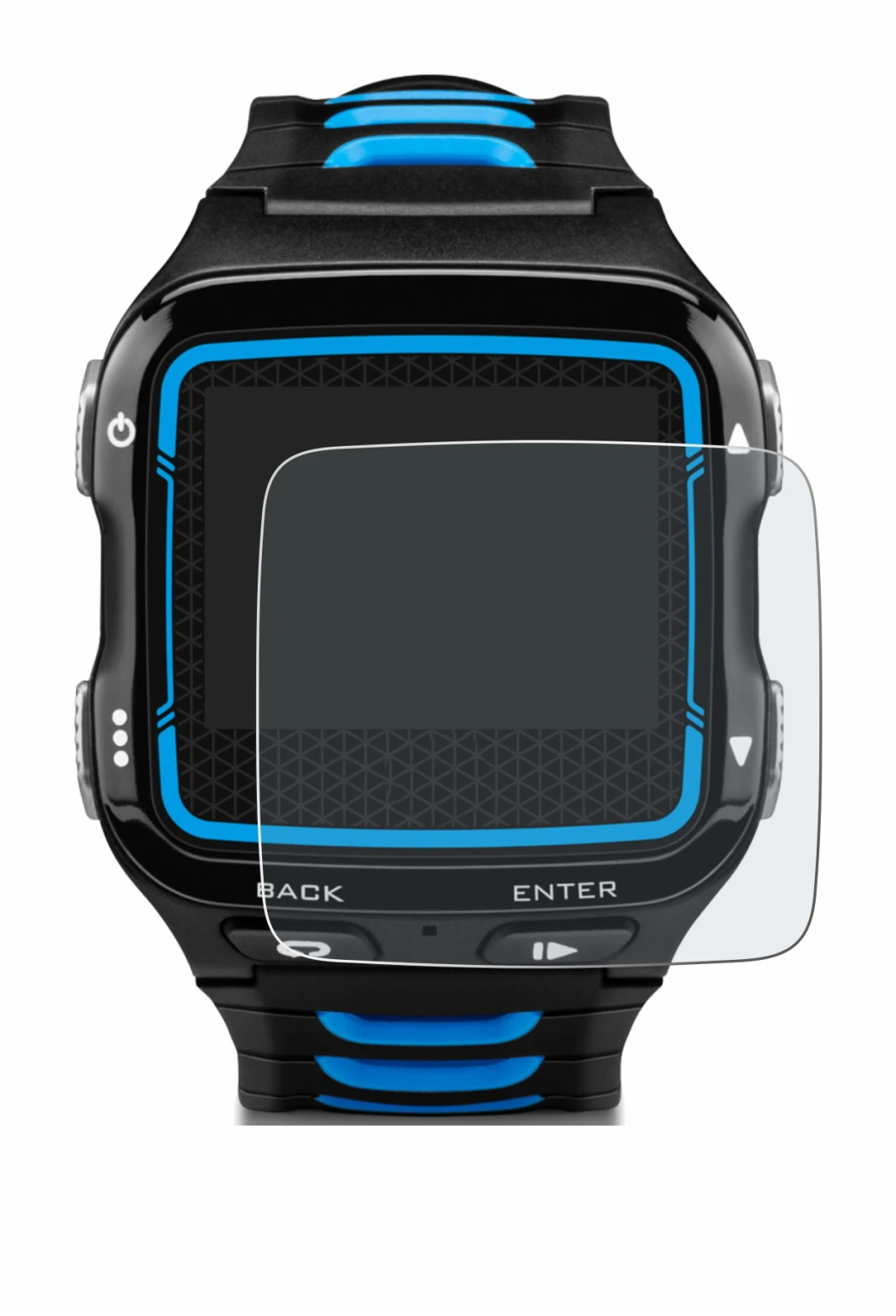 Abbildung des Geräts Garmin Forerunner 920XT mit einer Vielzahl des Displayschutzes.