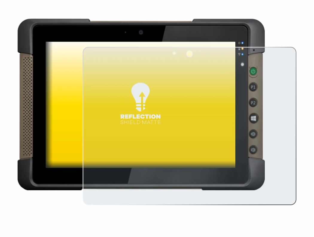 Abbildung des Geräts Getac T800 mit einer Vielzahl des Displayschutzes.