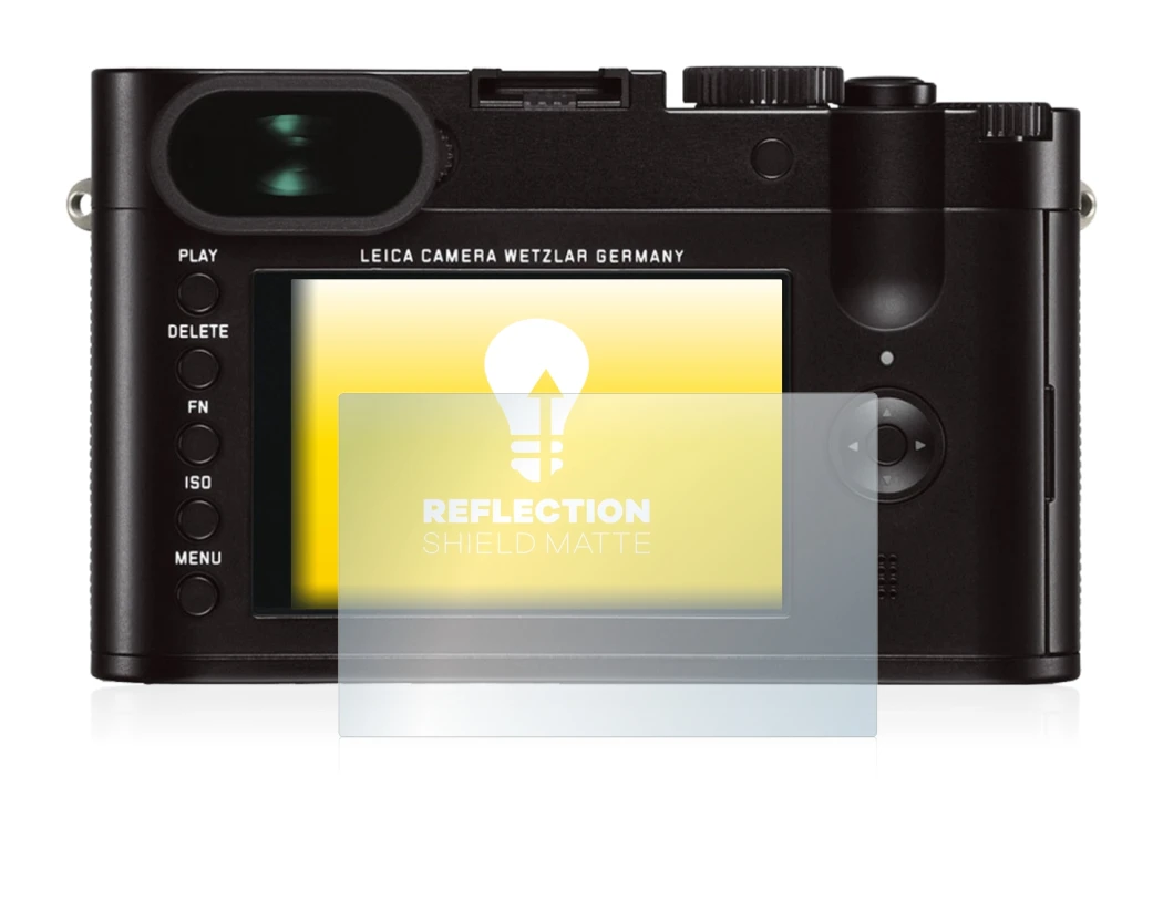 Abbildung des Geräts Leica Q (Typ 116) mit einer Vielzahl des Displayschutzes.