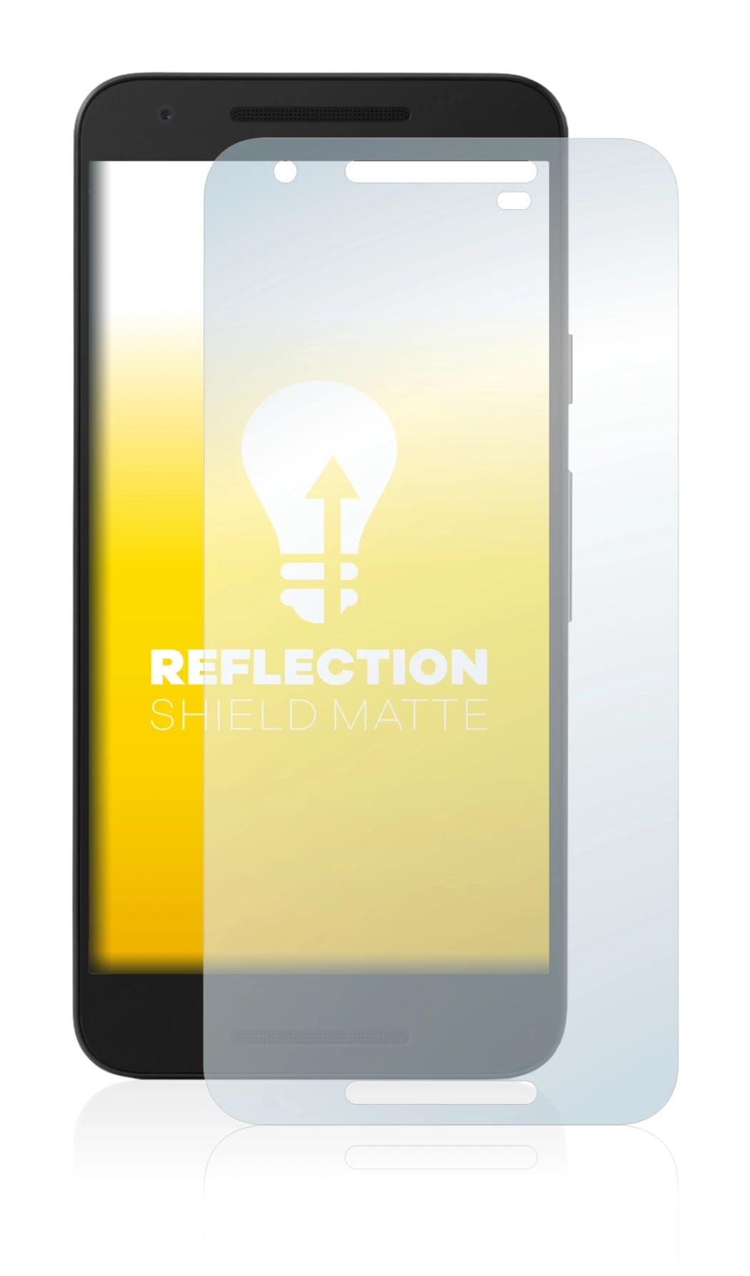 Abbildung des Geräts Google Nexus 5X mit einer Vielzahl des Displayschutzes.