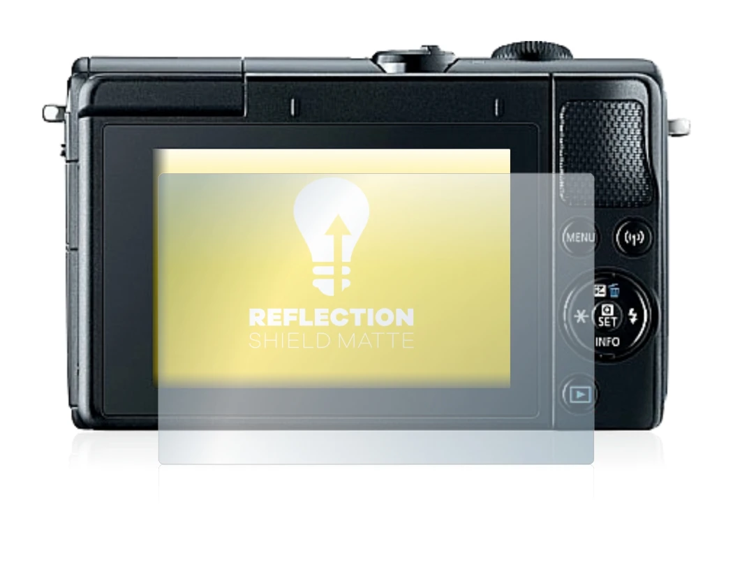 Abbildung des Geräts Canon EOS M100 mit einer Vielzahl des Displayschutzes.