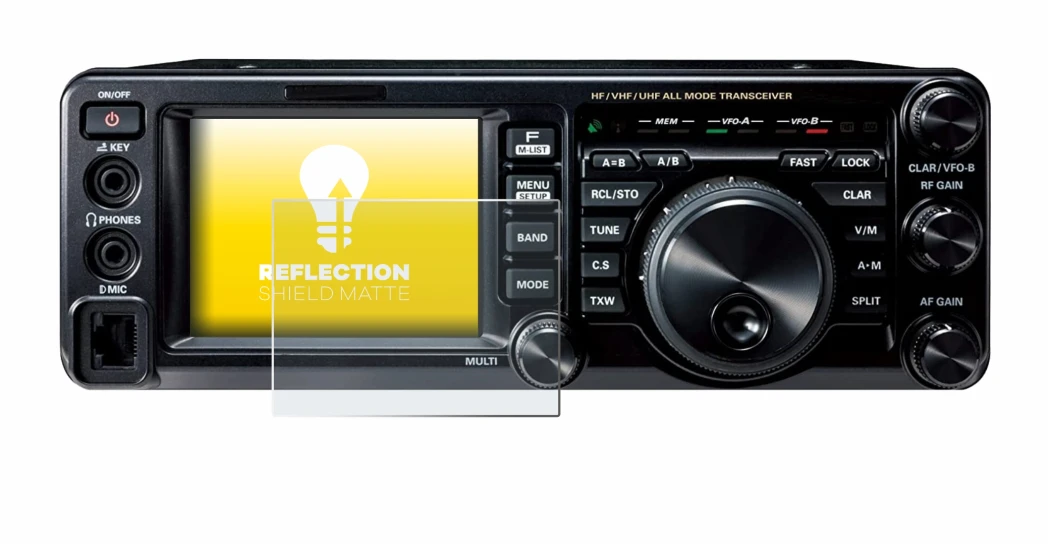 Abbildung des Geräts Yaesu FT-991A mit einer Vielzahl des Displayschutzes.