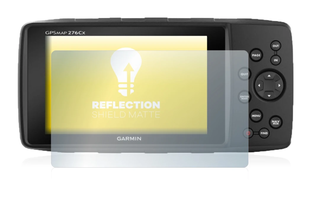 Abbildung des Geräts Garmin GPSMAP 276Cx mit einer Vielzahl des Displayschutzes.
