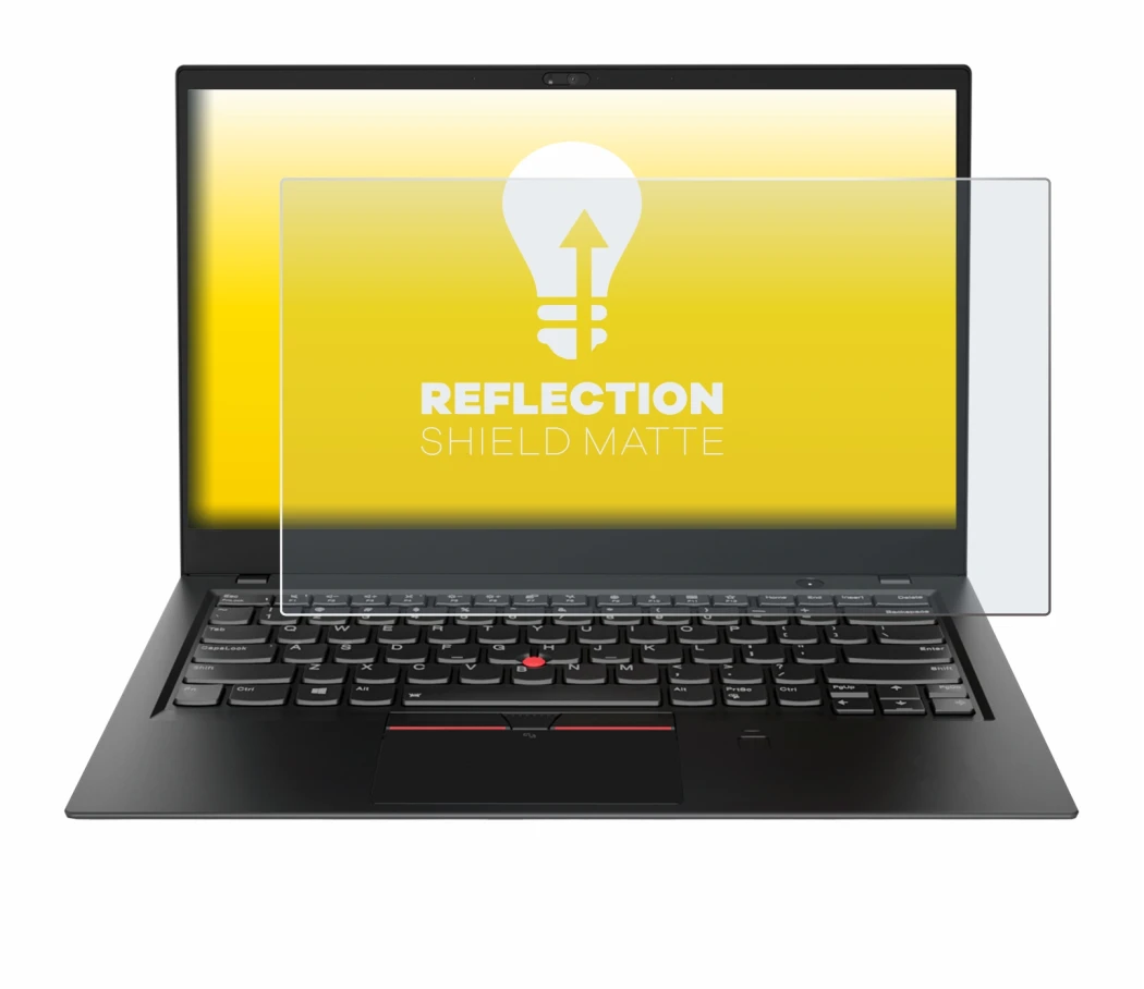 Abbildung des Geräts Lenovo ThinkPad X1 Carbon (6. Gen.) mit einer Vielzahl des Displayschutzes.