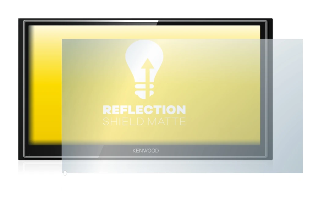 Abbildung des Geräts Kenwood DMX7018DABS mit einer Vielzahl des Displayschutzes.