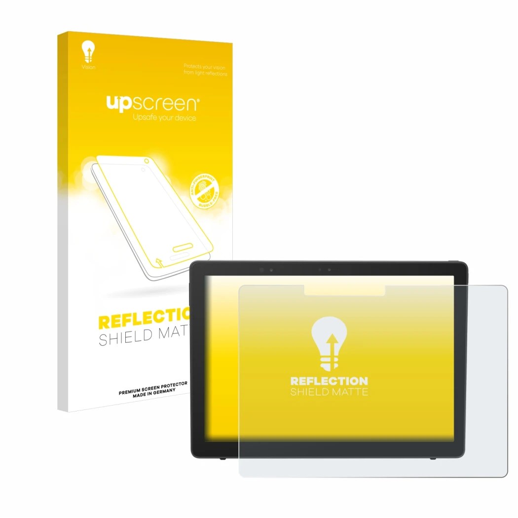 Vorderseite einer Produktverpackung mit dem Markenlogo upscreen. Daneben ist das Gerät Dell Latitude 5290 2-in-1 mit dem zugeh