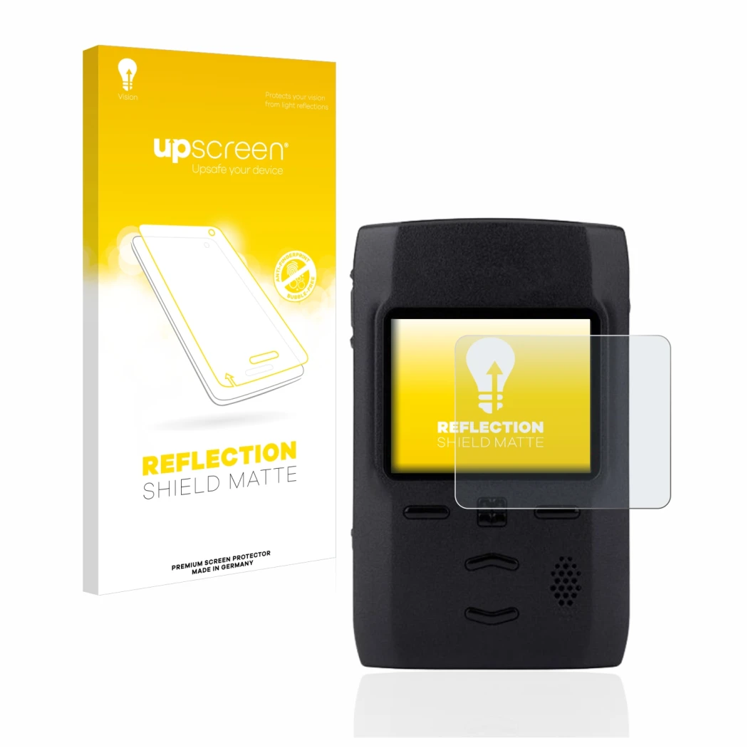 Vorderseite einer Produktverpackung mit dem Markenlogo upscreen. Daneben ist das Gerät Motorola Advisor TPG2200 mit dem zugehö