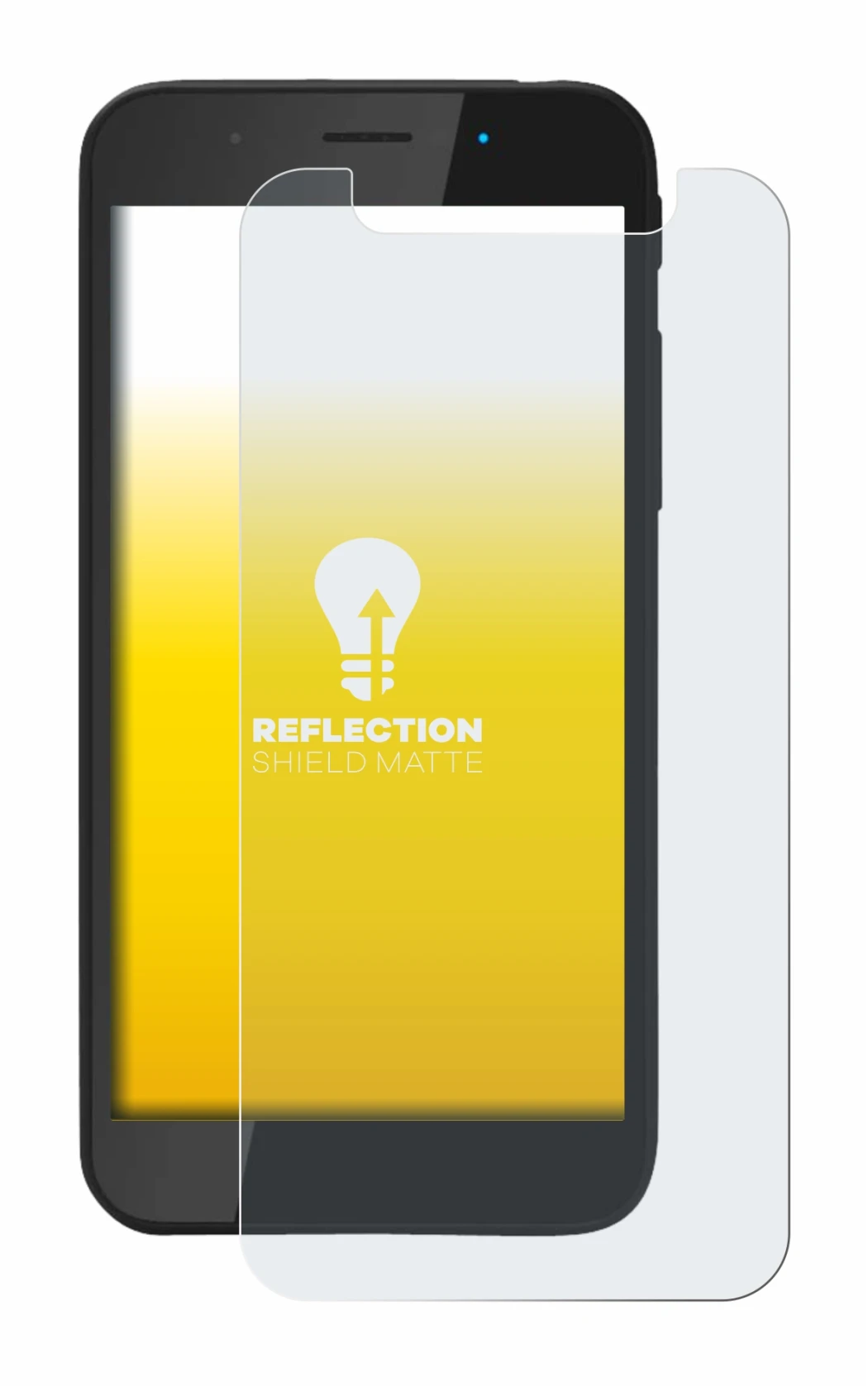 Abbildung des Geräts Shiftphones Shift5me mit einer Vielzahl des Displayschutzes.