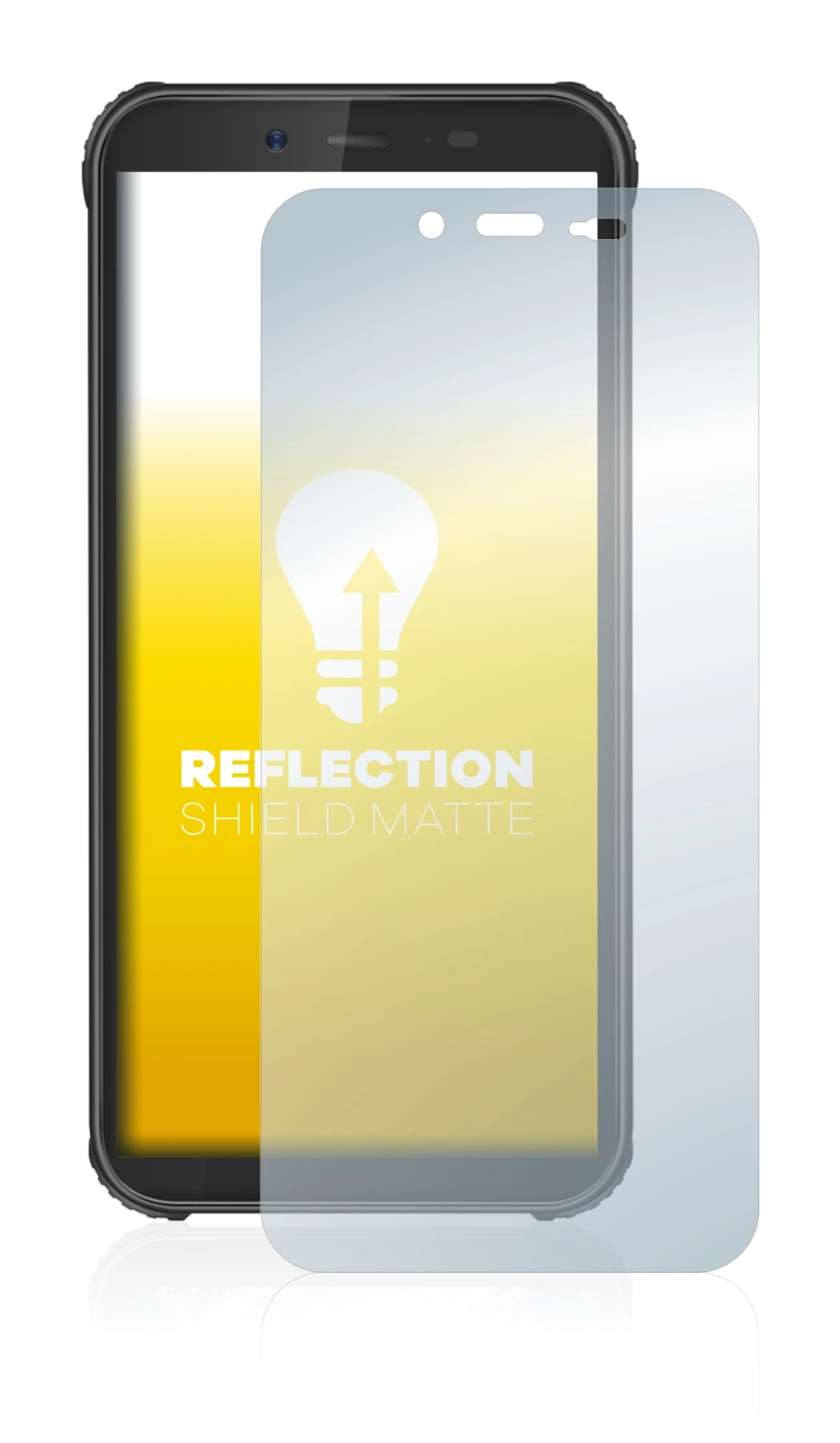 Abbildung des Geräts Blackview BV5500 mit einer Vielzahl des Displayschutzes.