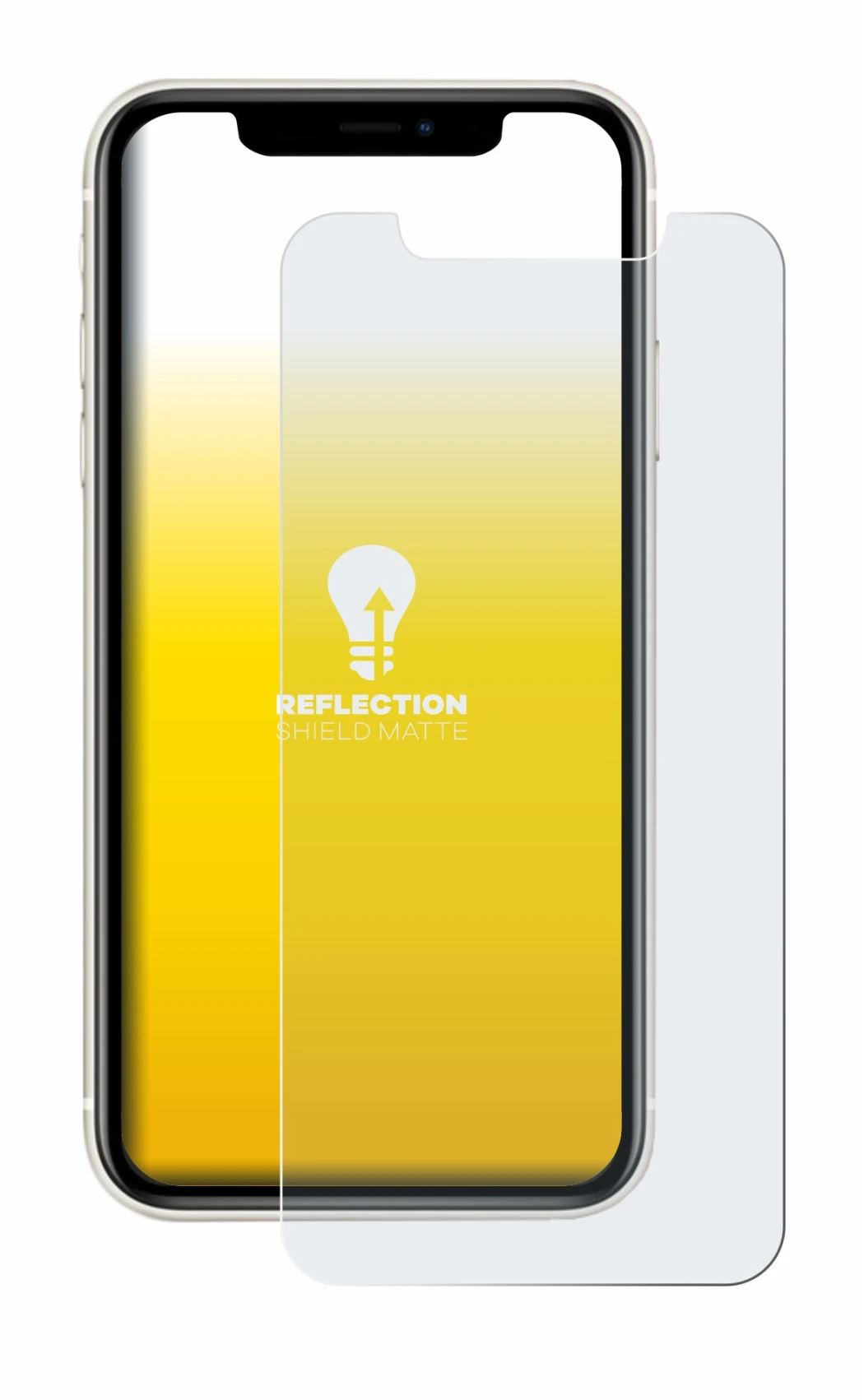 Abbildung des Geräts Apple iPhone 11 mit einer Vielzahl des Displayschutzes.