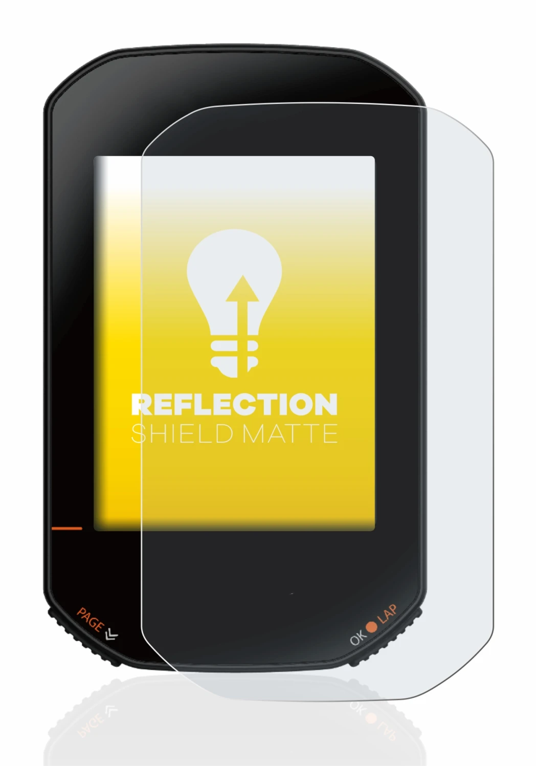 Abbildung des Geräts Bryton Rider 420 mit einer Vielzahl des Displayschutzes.